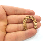 4 Hammered Connector Charm Antique Copper Connector Charm Antique Copper Plated Metal (30x29mm) G14983