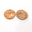 2 Copper Coin Charm Antique Copper Charm Antique Copper Plated Metal  (28mm) G14984