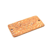 2 Hammered Rectangle Connector Charm Antique Copper Connector Charm Antique Copper Plated Metal (39x18mm) G15004