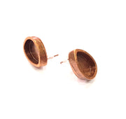 Earring Blank Base Settings Copper Resin Blank Cabochon Base inlay Blank Mountings Antique Copper Plated Brass (14x10mm blank) 1 Set  G15024