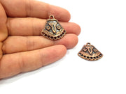 2 Antique Copper Charm Antique Copper Plated Metal (28x26mm) G15711