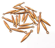 20 Spike Charm Antique Copper Charm Antique Copper Plated Metal (25x4mm) G15718