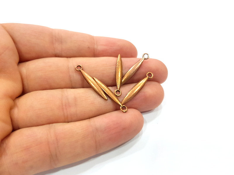 20 Spike Charm Antique Copper Charm Antique Copper Plated Metal (25x4mm) G15718