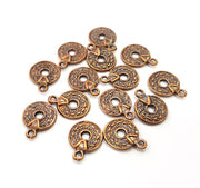 20 Antique Copper Charm Antique Copper Plated Metal (11mm) G15723