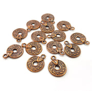 20 Antique Copper Charm Antique Copper Plated Metal (11mm) G15723
