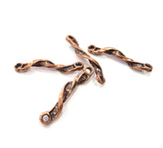 4 Folded Connector Antique Copper Connector Antique Copper Plated Metal (40x5mm) G15725