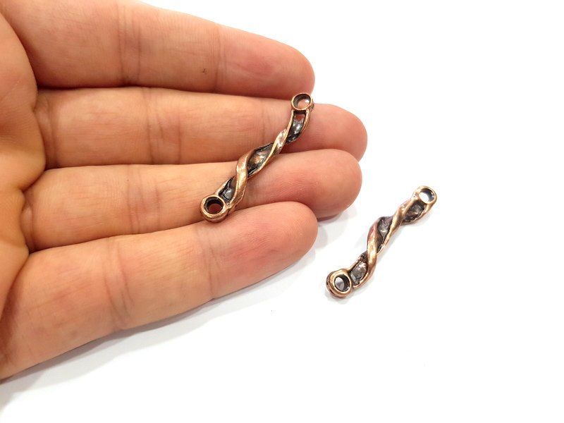 4 Folded Connector Antique Copper Connector Antique Copper Plated Metal (40x5mm) G15725