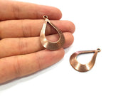 2 Teardrop Charm Antique Copper Charm Antique Copper Plated Metal (40x24mm) G15726