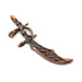 2 Sword Charm Antique Copper Charm Antique Copper Plated Metal (64x21mm) G15731