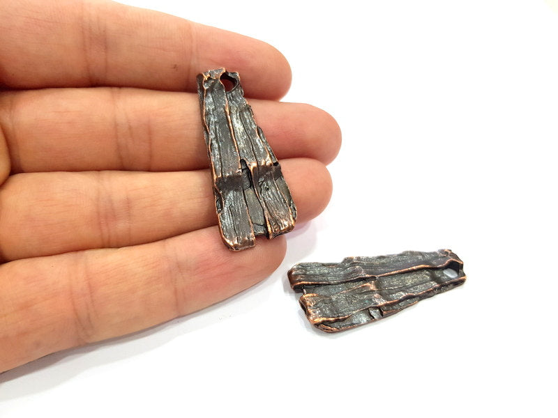 2 Antique Copper Charm Antique Copper Plated Metal (42x18mm) G15732