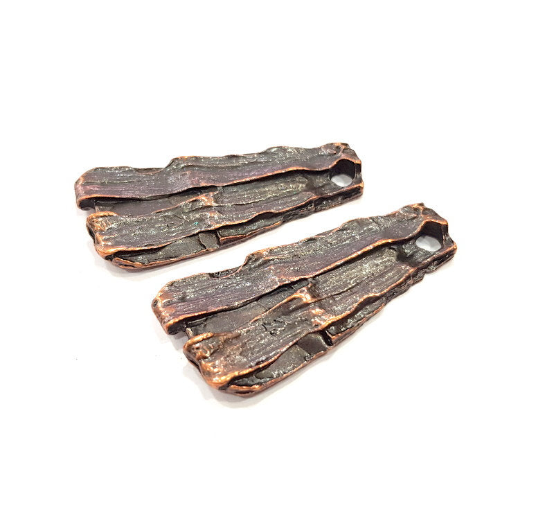 2 Antique Copper Charm Antique Copper Plated Metal (42x18mm) G15732