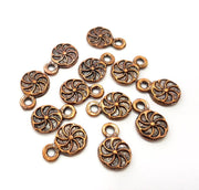 20 Antique Copper Charm Antique Copper Plated Metal (9mm) G15743