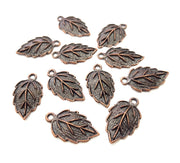 8 Leaf Charm Antique Copper Charm Antique Copper Plated Metal (25x14mm) G15744