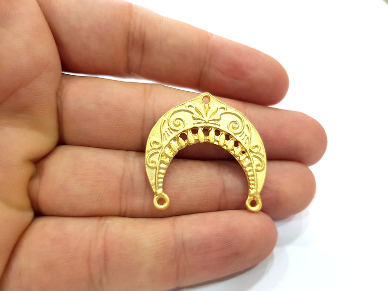 2 Gold Charm Gold Plated Charms  (32x30 mm)  G15090
