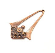 2 Antique Copper Pendant Antique Copper Plated Metal (71x38mm) G15752