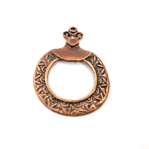 2 Antique Copper Pendant Antique Copper Plated Metal (55x40mm) G15754