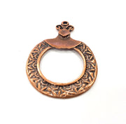 2 Antique Copper Pendant Antique Copper Plated Metal (55x40mm) G15754