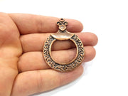 2 Antique Copper Pendant Antique Copper Plated Metal (55x40mm) G15754