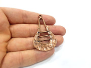 2 Antique Copper Pendant Antique Copper Plated Metal (53x31mm) G15756