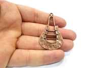 2 Antique Copper Pendant Antique Copper Plated Metal (53x31mm) G15756