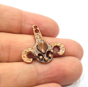 4 Antique Copper Pendant Antique Copper Plated Metal (27x26mm) G15757