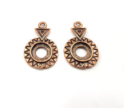 8 Antique Copper Pendant Antique Copper Plated Metal (26x17mm) G15758