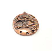 2 Antique Copper Charm Antique Copper Plated Metal (31mm) G15759