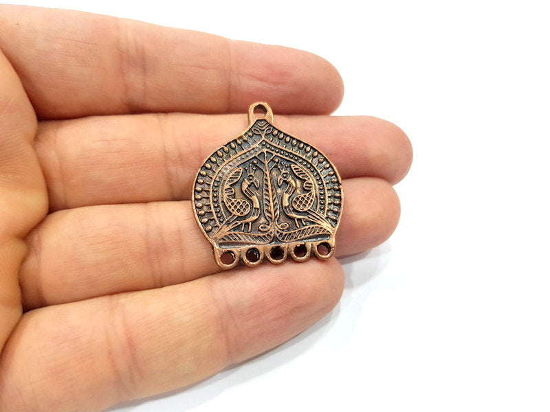 2 Antique Copper Charm Antique Copper Plated Metal (35x31mm) G15760