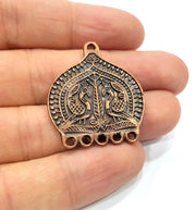 2 Antique Copper Charm Antique Copper Plated Metal (35x31mm) G15760