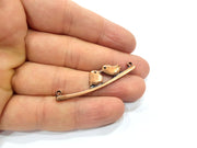 4 Bird Charm Antique Copper Charm Antique Copper Plated Metal (50x11mm) G15766
