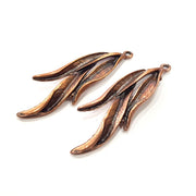 4 Antique Copper Charm Antique Copper Plated Metal (50x17mm) G15767