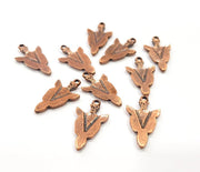 6 Arrow Charm Antique Copper Charm Antique Copper Plated Metal (25x14mm) G15770