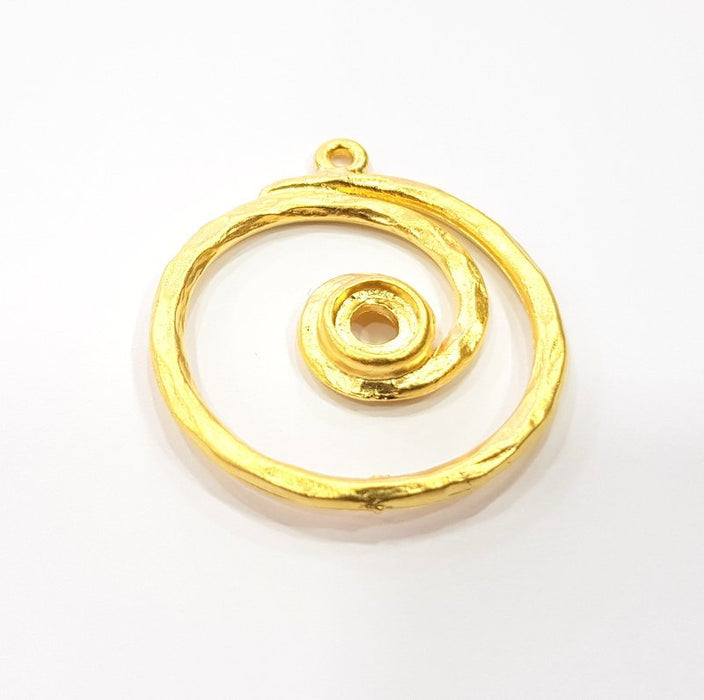 Spiral Charms Gold Plated Charms Gold Plated Metal (36mm)  G15780