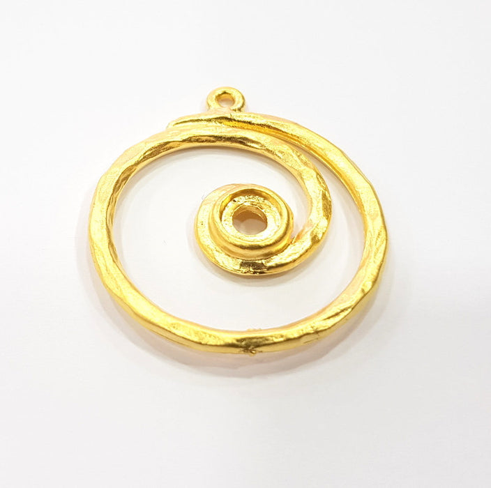 Spiral Charms Gold Plated Charms Gold Plated Metal (36mm)  G15780