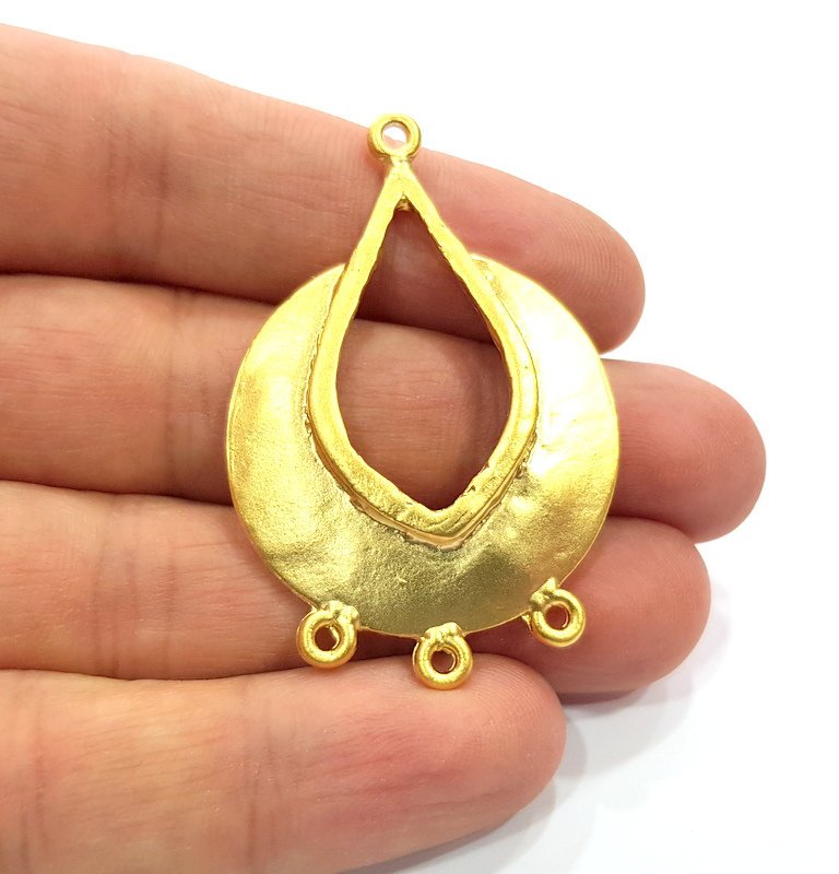 Gold Connector Charm Gold Plated Metal (52x34mm)  G15783