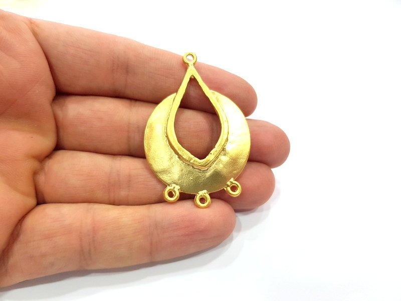 Gold Connector Charm Gold Plated Metal (52x34mm)  G15783