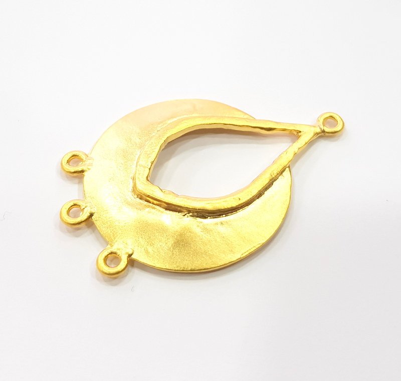 Gold Connector Charm Gold Plated Metal (52x34mm)  G15783