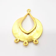 Gold Connector Charm Gold Plated Metal (52x34mm)  G15783
