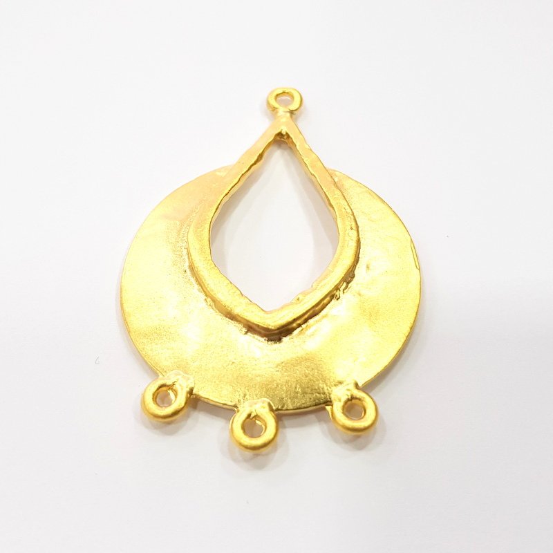 Gold Connector Charm Gold Plated Metal (52x34mm)  G15783