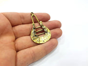 2 Antique Bronze Charm Antique Bronze Plated Metal  (53x31mm) G15790