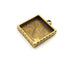 2 Hammered Resin Base Pendant Blank inlay Blank Mosaic Blank Bezel Setting Mountings Antique Bronze Plated Metal (20mm square blank) G15799