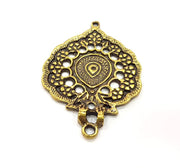 Antique Bronze Pendant Antique Bronze Plated Metal ( 64x46mm) G15802