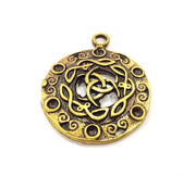 Antique Bronze Charm Antique Bronze Plated Metal  (36mm) G15804
