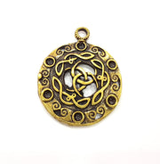 Antique Bronze Charm Antique Bronze Plated Metal  (36mm) G15804