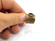Antique Bronze Ring Base Blank Ring Setting inlay Blank Mosaic Bezel Base Cabochon Mountings (8mm Blank)Antique Bronze Plated Brass G15805