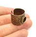 Antique Bronze Ring Base Blank Ring Setting inlay Blank Mosaic Bezel Base Cabochon Mountings (8mm Blank)Antique Bronze Plated Brass G15805