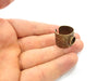 Antique Bronze Ring Base Blank Ring Setting inlay Blank Mosaic Bezel Base Cabochon Mountings (8mm Blank)Antique Bronze Plated Brass G15805