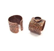 Copper Ring Settings inlay Ring Blank Mosaic Ring Bezel Base Cabochon Mountings ( 8 mm blank) Antique Copper Plated Brass G15809