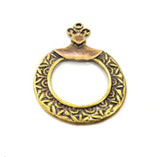 2 Antique Bronze Pendant Antique Bronze Plated Metal ( 55x41mm) G15813