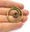 2 Spiral Charm Antique Bronze Charm Antique Bronze Plated Metal  (36mm) G15826
